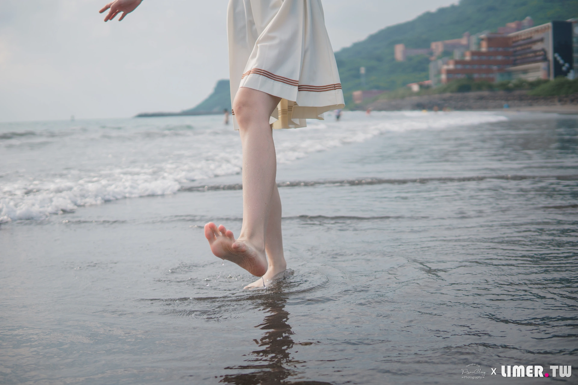 [Limerence] NO.050 海蓝 白皙希腊脚 JK盛夏服海边戏水 1